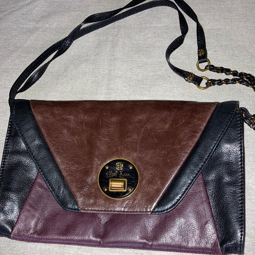 Vintage genuine leather classic Elliott Lucca clutch/shoulder bag/crossbody